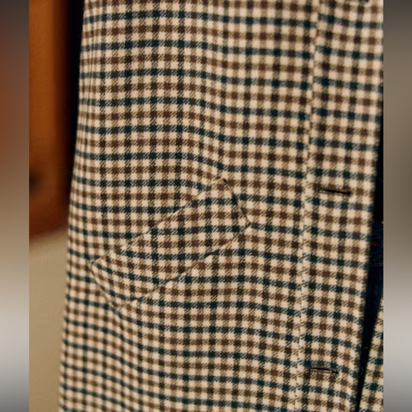 Sezane Clyde Wool Checkered Trench Coat - Picture 4 of 9